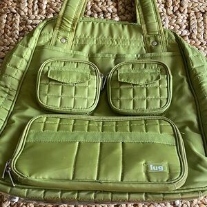 Lug Puddle Jumper Carry On Overnight Travel Bag in lime green
